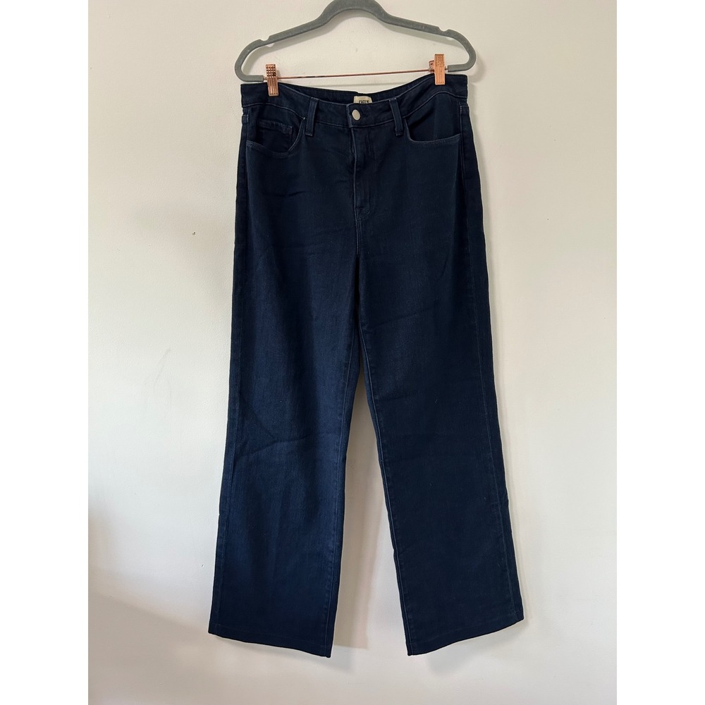 L'Agence Clayton High Rise Wide Leg Jeans Women 31 Indigo Dark Academia
